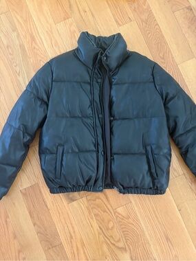 Windsor Black Puffer Bomber Jacket